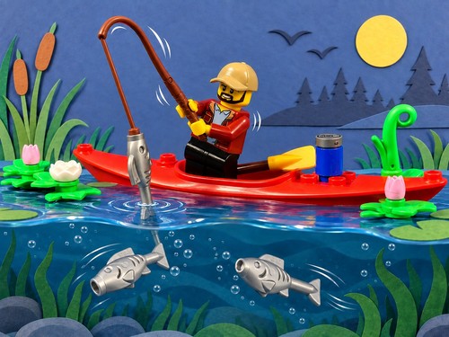 Lego angler fischer kajak - angler,